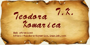 Teodora Komarica vizit kartica